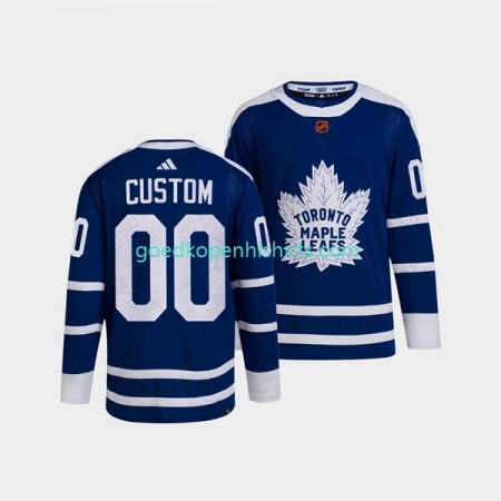 Toronto Maple Leafs Custom Adidas 2022 Reverse Retro Blauw Authentic Shirt - Mannen